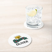 パーソナライズな名前をカスタムするの父の日|のコースター ラウンドペーパーコースター (インサイチュ)