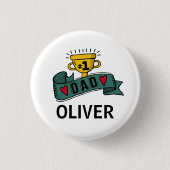 パーソナライズな名前をカスタムするの父の日| Pinボタン 缶バッジ (正面)