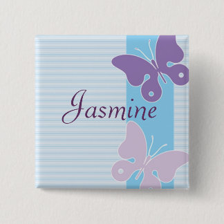 パーソナライズな名前入りの記章-蝶 缶バッジ