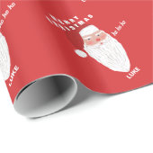 パーソナライズな名前|サンタのクリスマスの包装紙 ラッピングペーパー (ロールコーナー)