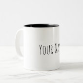 パーソナライズな名前 ツートーンマグカップ (正面左)