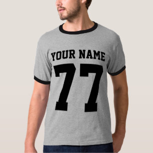 パーソナライズな名前 + 数はジャージーのTシャツを遊ばします Tシャツ