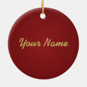 パーソナライズな図書館のオーナメントの司書のギフト セラミックオーナメント (裏面)