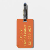 パーソナライズな夏のフリップフロップのストライプ ラゲッジタグ (裏面縦)