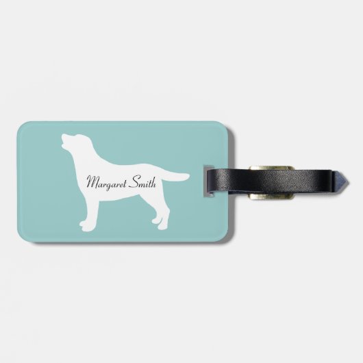 パーソナライズな夏の微風のラブラドールの絵を描くこと ラゲッジタグ (裏面横)