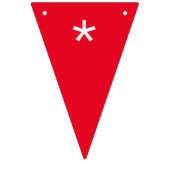 パーソナライズな多色刷りの三角形 バンティングフラッグ (第1の旗)