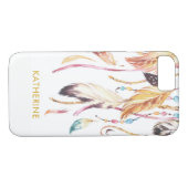 パーソナライズな夢のキャッチャーはiphoneカバーに羽をつけます Case-Mate iPhoneケース (裏面(横))