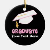 パーソナライズな大学院のギフトのアイディア セラミックオーナメント (正面)