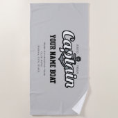 パーソナライズな大尉Name Boat Yearおよび多く ビーチタオル (正面)