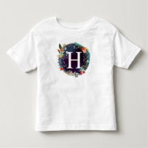 パーソナライズな大文字HのモノグラムのTシャツ