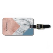 パーソナライズな大理石ののどのばら色の金ゴールドの青