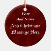 パーソナライズな天使のクリスマスのオーナメント セラミックオーナメント (裏面)