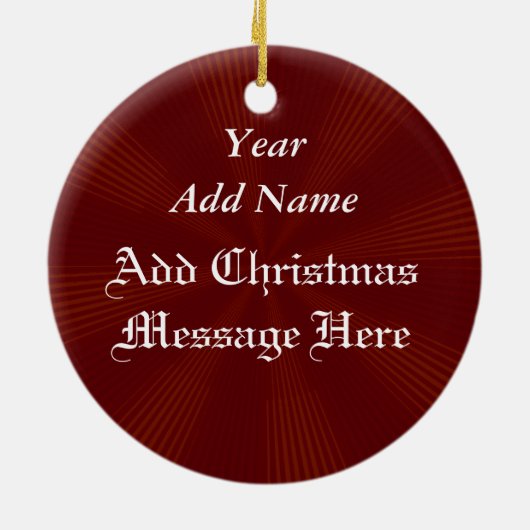 パーソナライズな天使のクリスマスのオーナメント セラミックオーナメント (裏面)
