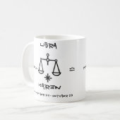 パーソナライズな天秤座 コーヒーマグカップ (正面左)