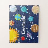 パーソナライズな太陽系の子供 ジグソーパズル (縦)