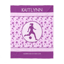 パーソナライズな女の子のサッカーのデキセドリン錠の花柄