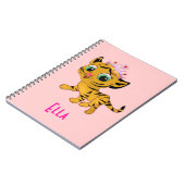 パーソナライズな女の子のトラのプリンセスのTigressのノート ノートブック (左側)