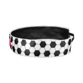 パーソナライズな女の子のフットボールのサッカーボールパターン アスレチックヘッドバンド (右)