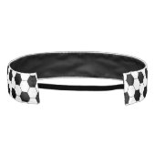 パーソナライズな女の子のフットボールのサッカーボールパターン アスレチックヘッドバンド (裏面)