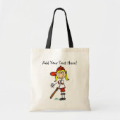 パーソナライズな女の子の野球のトートバック トートバッグ (正面)