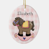 パーソナライズな女の赤ちゃんのオーナメント セラミックオーナメント (右)