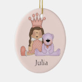 パーソナライズな女の赤ちゃんのオーナメント セラミックオーナメント (右)