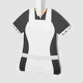 パーソナライズな女中のクリスマスの休日のオーナメント オーナメント (正面)