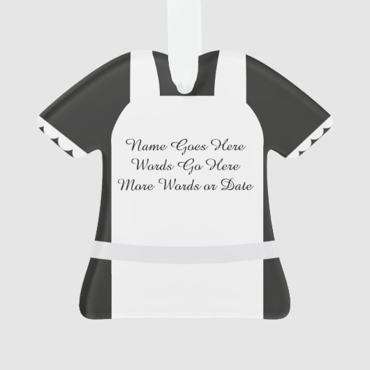 パーソナライズな女中のクリスマスの休日のオーナメント オーナメント (裏面)