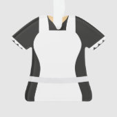 パーソナライズな女中のクリスマスの休日のオーナメント オーナメント (正面)