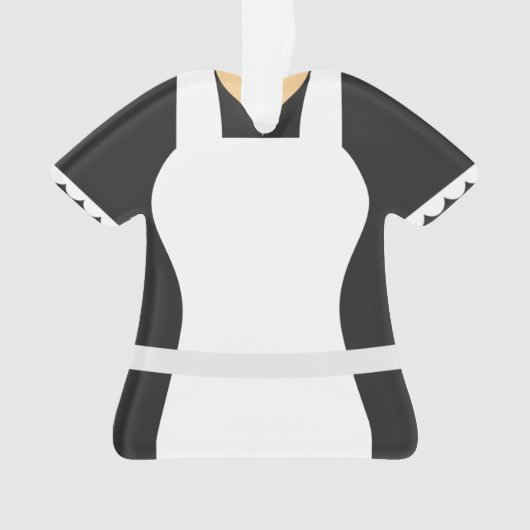 パーソナライズな女中のクリスマスの休日のオーナメント オーナメント (正面)