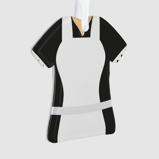 パーソナライズな女中のクリスマスの休日のオーナメント オーナメント (正面)