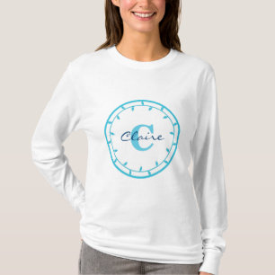 パーソナライズな女性スエットシャツのテンプレート Tシャツ