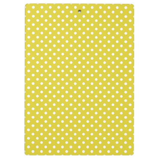 パーソナライズな好奇心が強い黒猫の黄色の水玉模様 クリップボード (裏面)