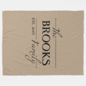 パーソナライズな姓のブランケットのギフト フリースブランケット (正面(横))