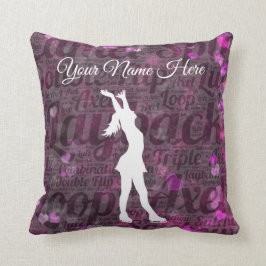 パーソナライズな姿のアイススケートの装飾の枕 クッション