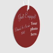 パーソナライズな婚約のオーナメント オーナメント (正面)