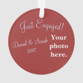 パーソナライズな婚約のオーナメント オーナメント (裏面)