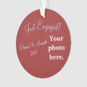 パーソナライズな婚約のオーナメント オーナメント (正面)