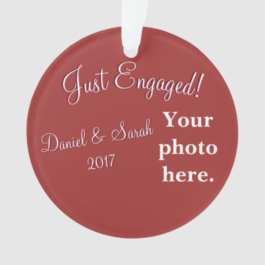 パーソナライズな婚約のオーナメント オーナメント (正面)