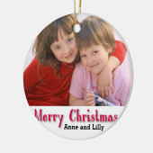 パーソナライズな子供のオーナメント セラミックオーナメント (左)