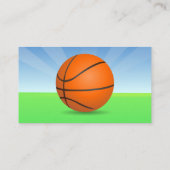 パーソナライズな子供のスポーツのバスケットボールの晴れた日 名刺 (裏面)