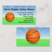 パーソナライズな子供のスポーツのバスケットボールの晴れた日 名刺 (正面/裏面)