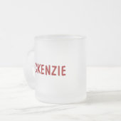 パーソナライズな子供のソックス猿のマグ フロストグラスマグカップ (正面左)