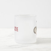 パーソナライズな子供のソックス猿のマグ フロストグラスマグカップ (中央)