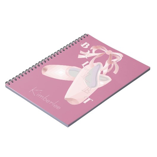 パーソナライズな子供のバレエ ノートブック (左側)