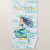 パーソナライズな子供のビーチタオル ビーチタオル (正面)