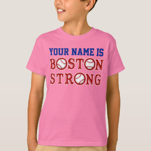 パーソナライズな子供のボストン強いワイシャツ Tシャツ