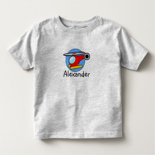 パーソナライズな子供の子供のヘリコプターのTシャツ トドラーTシャツ (正面)