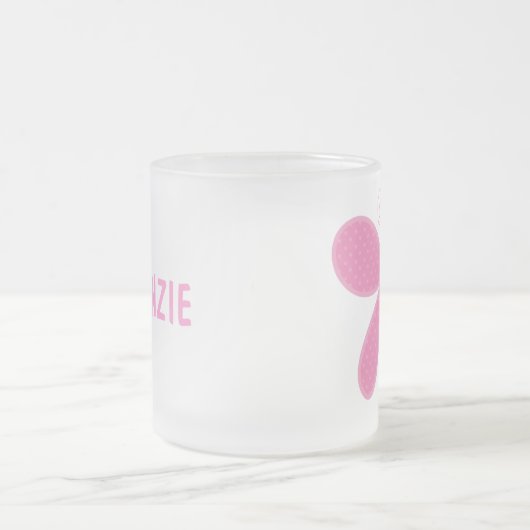 パーソナライズな子供の蝶マグ フロストグラスマグカップ (中央)