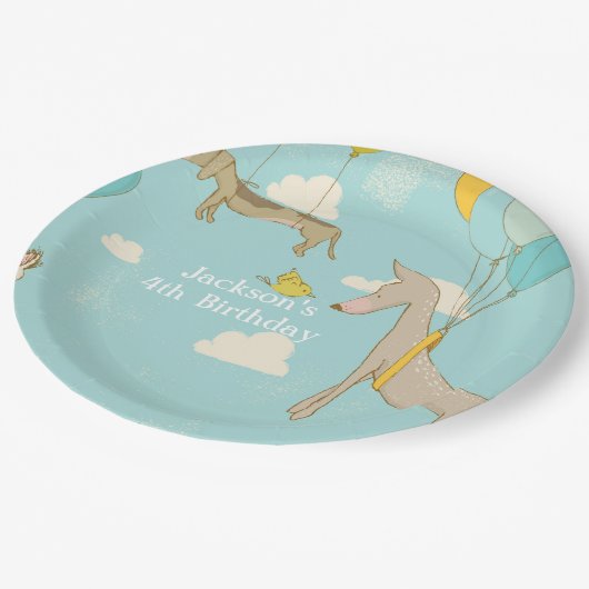 パーソナライズな子供の誕生日のプレート ペーパープレート (アングル)